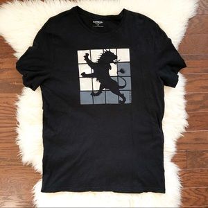 Men’s Express Black Graphic Short Sleeve Tee Large